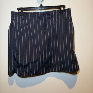 Athleta Navy Striped Midtown Athletic Skort